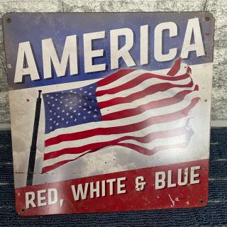 ロンハーマン(Ron Herman)の星条旗 USA アメリカ 柄のアンティーク ブリキボード サインボード 看板(その他)