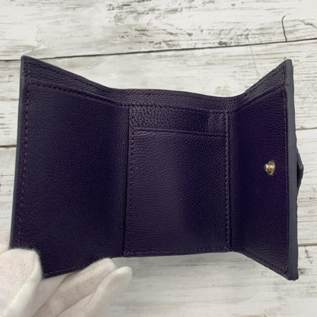 39▽紫　クロコダイル　ミニ財布　財布　クロコダイル財布