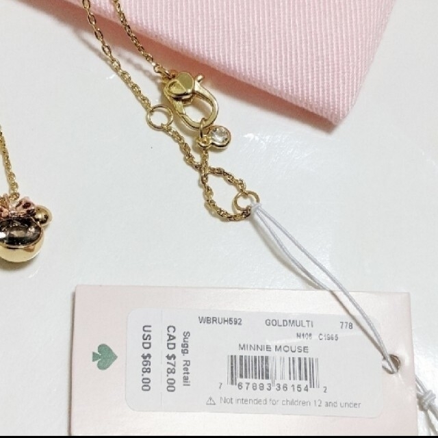 kate spade new york(ケイトスペードニューヨーク)の【新品】kate spade  ケイトスペード  ネックレス ミニーマウス レディースのアクセサリー(ネックレス)の商品写真