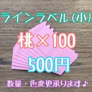 ◎オーダー可◎ 100枚 ◎ 桃 小 ラインラベル 園芸ラベル カラーラベル(その他)