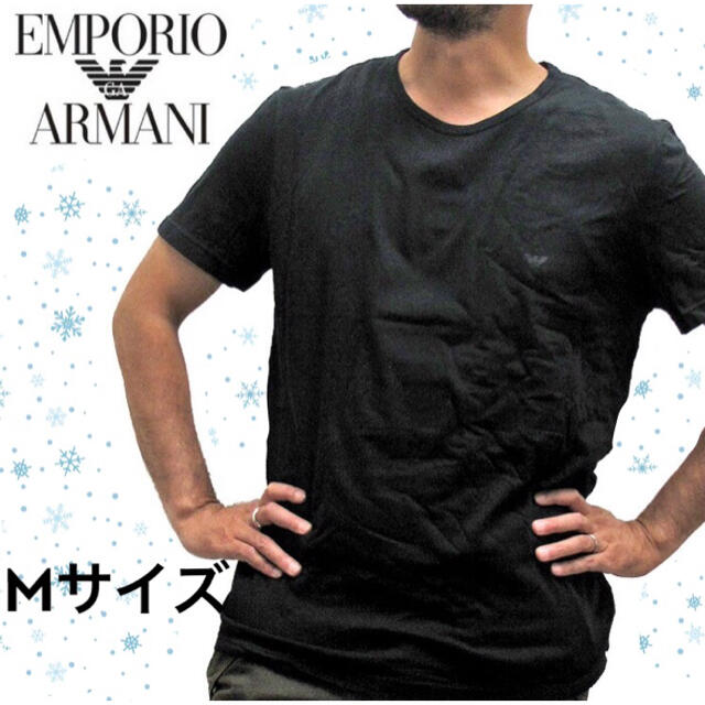 Emporio Armani(エンポリオアルマーニ)の【新品】アルマーニ　Tシャツ クルーネック 110821 ブラック　黒　Mサイズ メンズのトップス(Tシャツ/カットソー(半袖/袖なし))の商品写真
