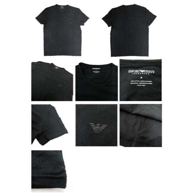 Emporio Armani(エンポリオアルマーニ)の【新品】アルマーニ　Tシャツ クルーネック 110821 ブラック　黒　Mサイズ メンズのトップス(Tシャツ/カットソー(半袖/袖なし))の商品写真