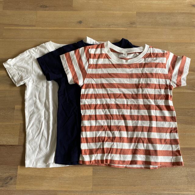 MUJI (無印良品)(ムジルシリョウヒン)の無印 Tシャツ セット 男の子 女の子 100 キッズ/ベビー/マタニティのキッズ服男の子用(90cm~)(Tシャツ/カットソー)の商品写真