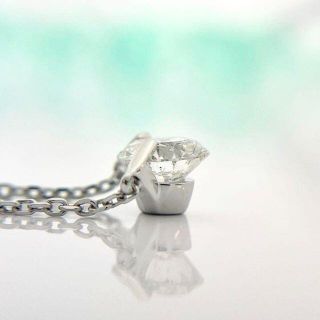 K18 ダイヤ0.10ct！！1点留めネックレス！②