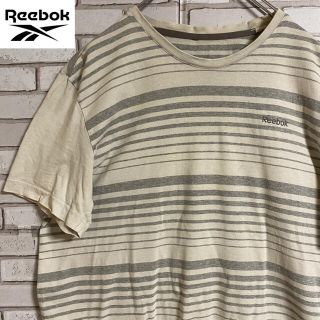 リーボック(Reebok)の90s 古着 リーボック ボーダーTシャツ 刺繍ロゴ ビッグシルエット ゆるだぼ(Tシャツ/カットソー(半袖/袖なし))