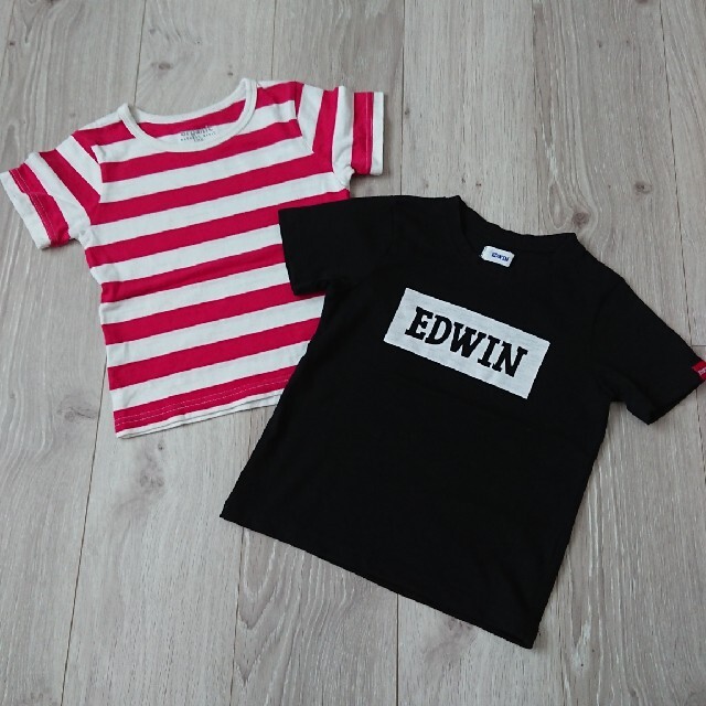 EDWIN(エドウィン)のEDWIN Tシャツセット☆ キッズ/ベビー/マタニティのキッズ服女の子用(90cm~)(Tシャツ/カットソー)の商品写真