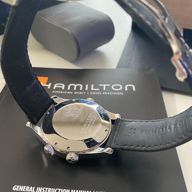 ハミルトン HAMILTON カーキ ネイビー GMT オートH77505433