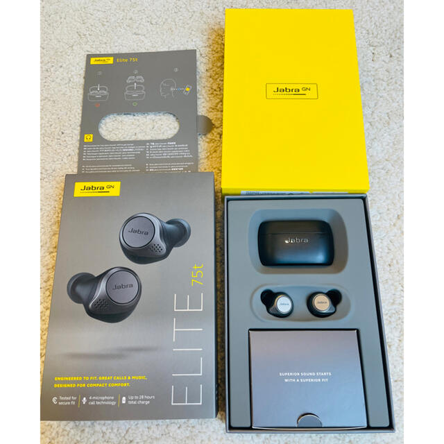 jabra elite 75t 完全ワイヤレスイヤホン - ヘッドフォン/イヤフォン