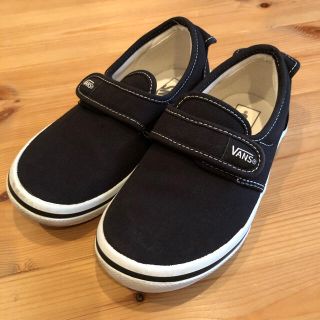 ヴァンズ(VANS)の19cm VANS キッズ マジックテープ 黒 スニーカー 靴(スリッポン)