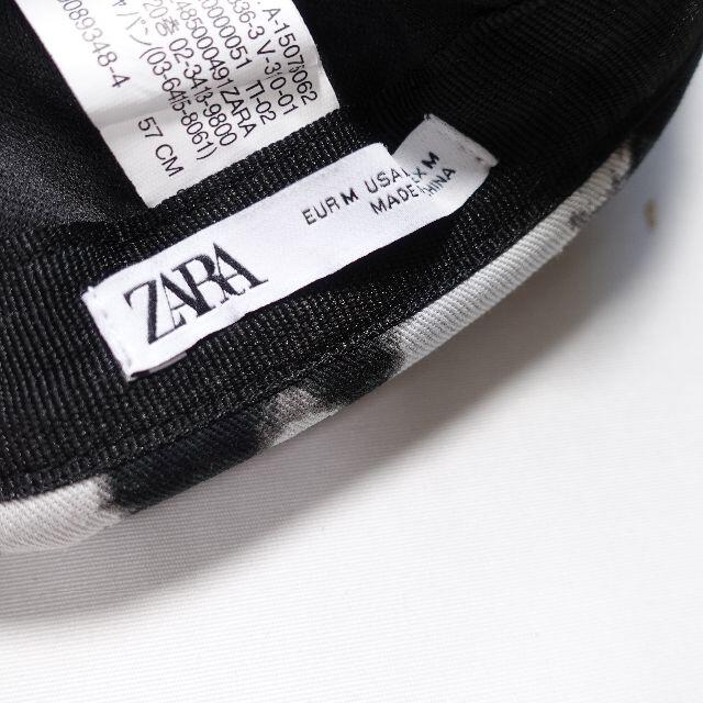 ZARA(ザラ)のZARA　帽子　メンズ　ブラック/ホワイト メンズの帽子(ハンチング/ベレー帽)の商品写真