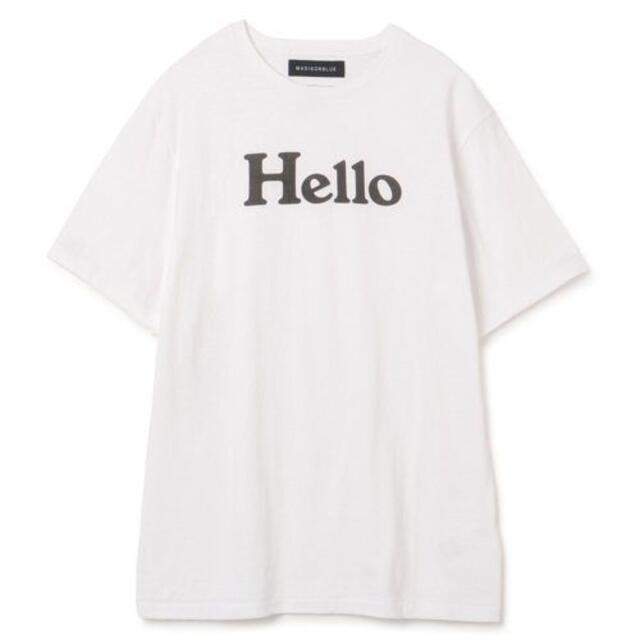 L'Appartement DEUXIEME CLASSE(アパルトモンドゥーズィエムクラス)の＜MADISON BLUE（マディソンブルー）＞HELLO ロゴ Ｔシャツ レディースのトップス(Tシャツ(半袖/袖なし))の商品写真