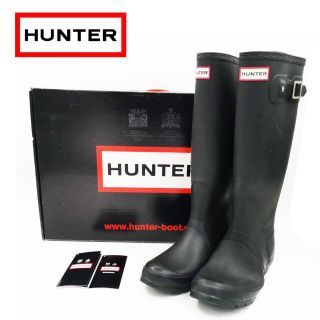 ハンター(HUNTER)の新品未使用 HUNTER ハンターレインブーツ ブラック black 24.0㎝(レインブーツ/長靴)