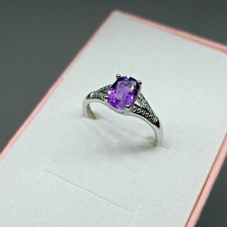 濃厚 2月誕生石 指輪 紫水晶「愛の守護石」アメジスト リング(リング(指輪))