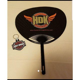 ハーレーダビッドソン(Harley Davidson)のハーレーダビッドソン　Harley　ハーレーうちわ　キーホルダー　非売品(その他)