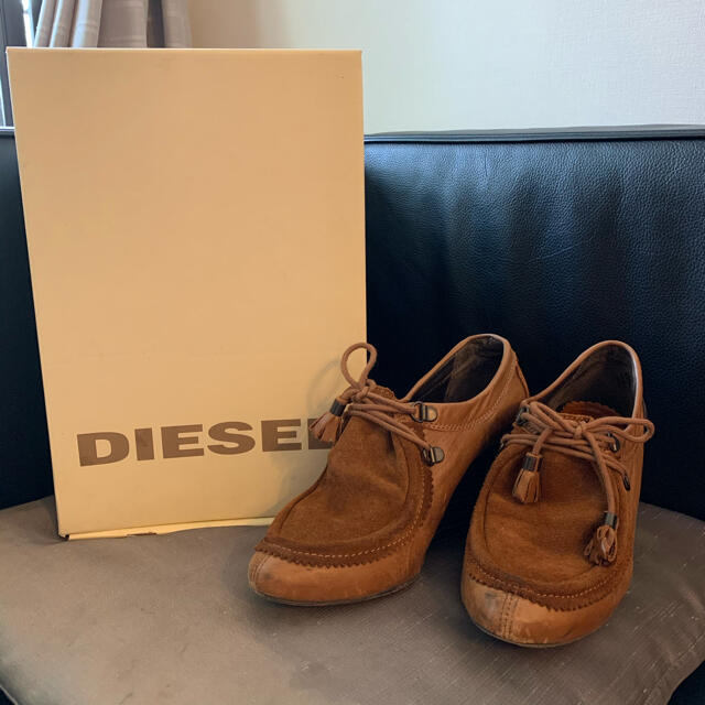 DIESEL(ディーゼル)の【美品】 DlESEL ディーゼル パンプス ショートブーツ 茶色 レディースの靴/シューズ(ブーツ)の商品写真