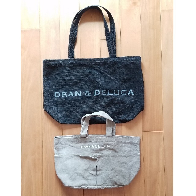 DEAN & DELUCA(ディーンアンドデルーカ)のキチ様専用) DEAN＆DELUCA　トート　バッグ　ベージュ　カーキ　中古 レディースのバッグ(トートバッグ)の商品写真