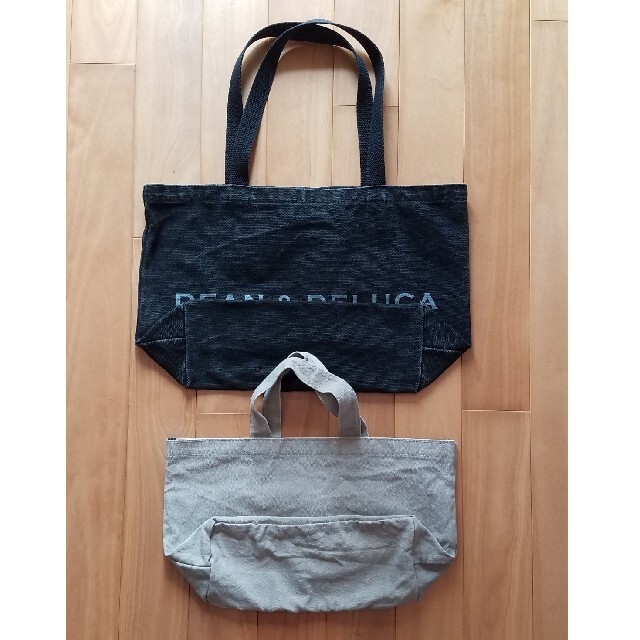 DEAN & DELUCA(ディーンアンドデルーカ)のキチ様専用) DEAN＆DELUCA　トート　バッグ　ベージュ　カーキ　中古 レディースのバッグ(トートバッグ)の商品写真