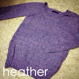 ヘザー(heather)のHeather パープルニット(ニット/セーター)