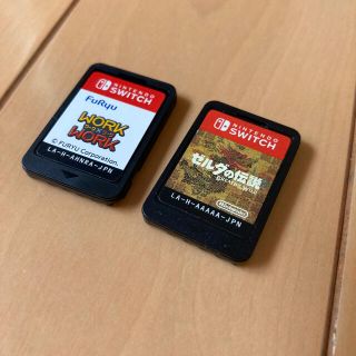 ニンテンドースイッチ(Nintendo Switch)のSwitch ソフト２本セット ゼルダの伝説ブレスオブザワイルド ワークXワーク(家庭用ゲームソフト)