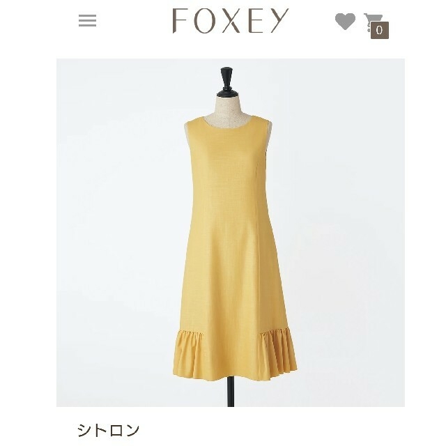 人気TOP FOXEY - ✿ご専用✿【新品】FOXEY "Flora Dress" シトロン 38 ひざ丈ワンピース