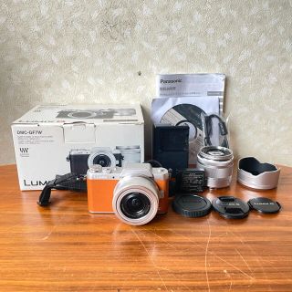 パナソニック(Panasonic)の☆美品☆ Panasonic デジタル一眼カメラ LUMIX DMC-GF7W (デジタル一眼)