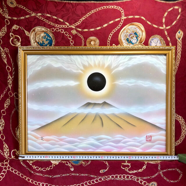 宇宙波動アート⭐︎雲海金富士　富士鳴門の仕組みクラインの壺ブラックホール大型絵画