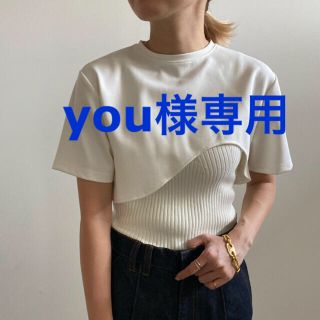 アメリヴィンテージ(Ameri VINTAGE)のMEDI KNIT BUSTIER COMBI TEE(Tシャツ(半袖/袖なし))