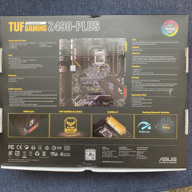 ASUS(エイスース)のASUS TUF GAMING Z490-PLUS スマホ/家電/カメラのPC/タブレット(PC周辺機器)の商品写真