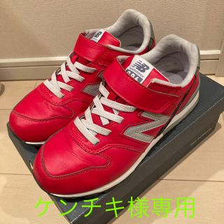 ニューバランス(New Balance)のニューバランス996ジュニアキッズスニーカー23.5RED(その他)