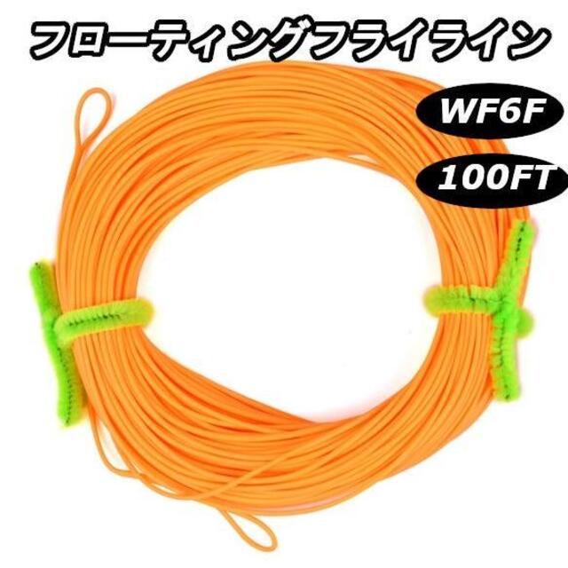 フライフィッシング　フローティング　フライライン　オレンジ　WF-6F スポーツ/アウトドアのフィッシング(釣り糸/ライン)の商品写真