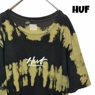 ハフ(HUF)の【希少デザイン】ハフ HUF Tシャツ カットソー タイダイ 柄 M 黒 古着(Tシャツ/カットソー(半袖/袖なし))