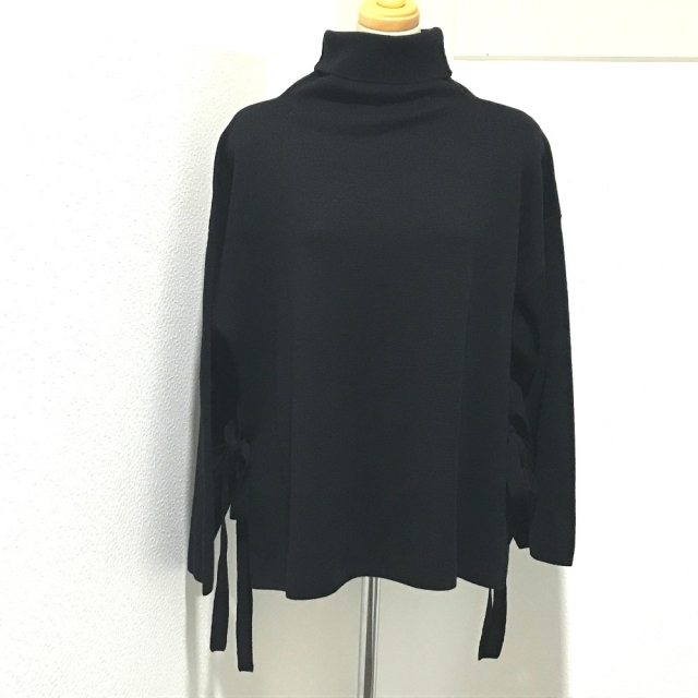 GVGV Milano ribbed bow high neck sweater約45cmなし