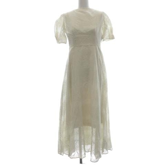 フレイアイディー アイレット刺繍ドレス ワンピース シアー 1 S アイボリー