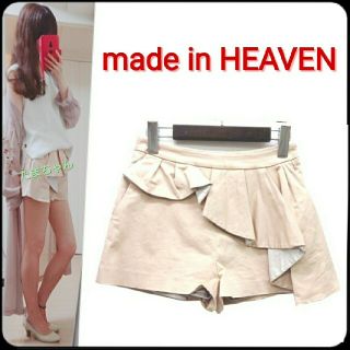 メイドインヘブン(made in HEAVEN)のmade in HEAVEN  フリル ショート パンツ ピンク(ショートパンツ)