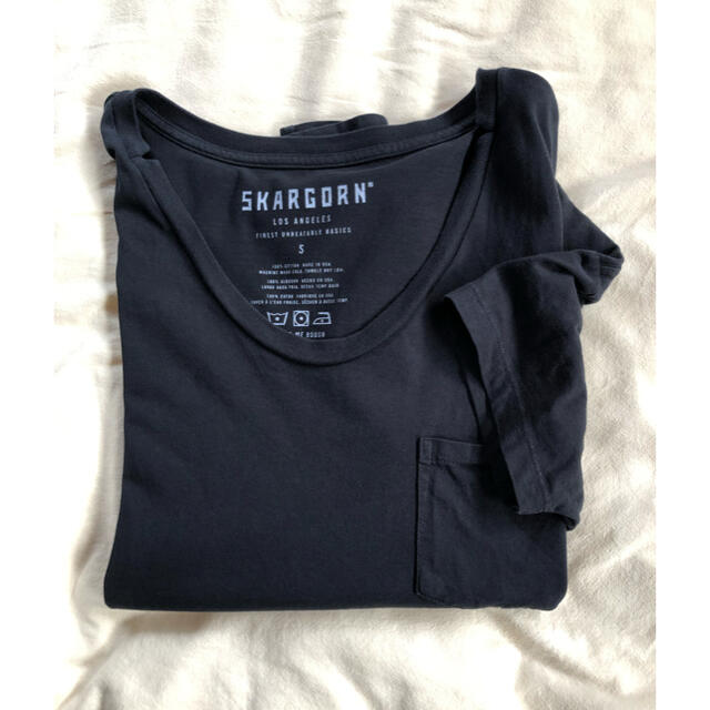 DEUXIEME CLASSE(ドゥーズィエムクラス)の【SKARGORN】ポケツキワイドTシャツ〈ネイビー〉 レディースのトップス(Tシャツ(半袖/袖なし))の商品写真