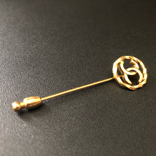 CHANEL ピンブローチ ゴールド【ヴィンテージ】-