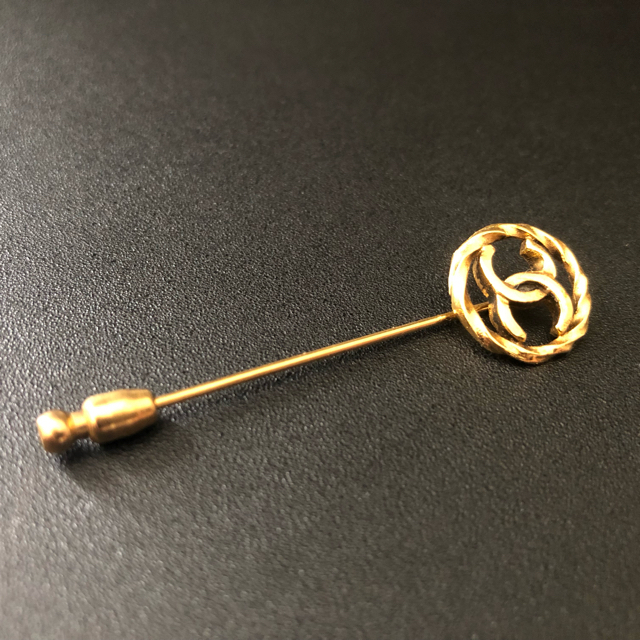 CHANEL ピンブローチ ゴールド【ヴィンテージ】-
