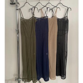 juemi tulle biker cami dress (ロングワンピース/マキシワンピース)