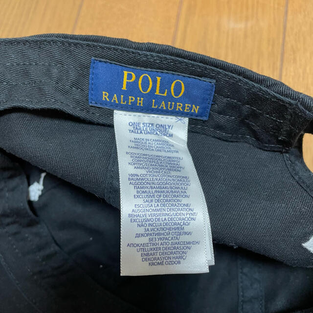 POLO RALPH LAUREN(ポロラルフローレン)のPOLO RALPH LAUREN キャップ 黒 メンズの帽子(キャップ)の商品写真