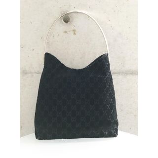 グッチ(Gucci)のGUCCI グッチ メタルハンドル ベロア バッグ(ショルダーバッグ)