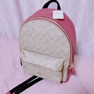 コーチ(COACH)のCOACH シグネチャー リュック ピンク(リュック/バックパック)