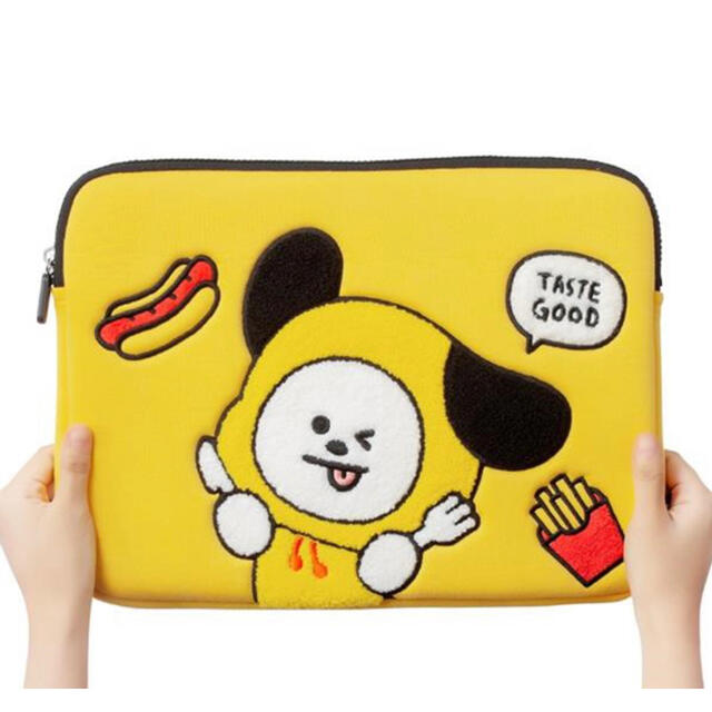 防弾少年団(BTS)(ボウダンショウネンダン)のBT21 BTS パソコンケース 13インチ CHIMMY タブレットケース スマホ/家電/カメラのPC/タブレット(ノートPC)の商品写真