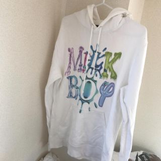 ミルクボーイ(MILKBOY)のMILKBOY ロゴ入り パーカー ホワイト Mサイズ(パーカー)