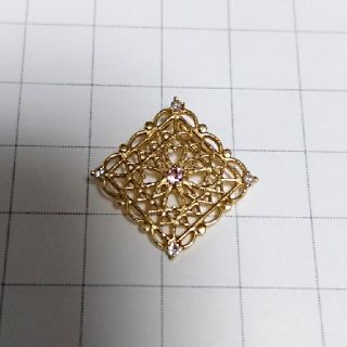 スタージュエリー(STAR JEWELRY)のベーネベーネ 18金　ダイヤモンドペンダントトップ　レース　ピンクトルマリン(チャーム)