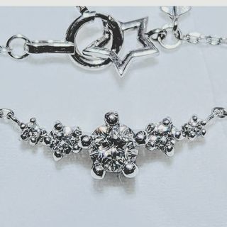 Wish upon a star☆K18WGダイヤネックレス 0.236ct 星(ネックレス)