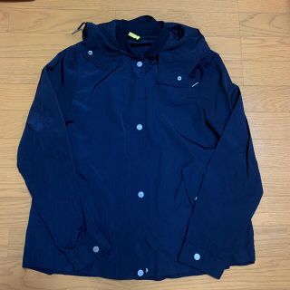 ザラ(ZARA)のZARA フリルコート　クリーニング済み　ネイビー(ブルゾン)