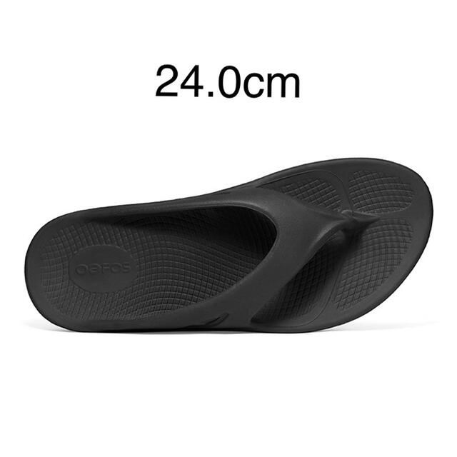 靴/シューズ【24.0cm ラスト1点！】 OOFOS 黒 新品未使用！