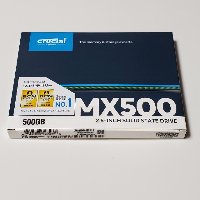 25インチインターフェース【Crucial】CT500MX500SSD1JP【500GB】