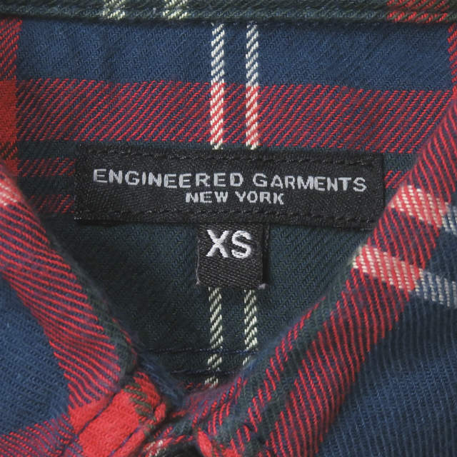 Engineered Garments(エンジニアードガーメンツ)のEngineered Garments エンジニアードガーメンツ アメリカ製 WORK SHIRT - TWILL PLAID ツイルチェックワークシャツ XS ネイビー/レッド/グリーン等 長袖 フランネル トップス【中古】【Engineered Garments】 メンズのトップス(シャツ)の商品写真