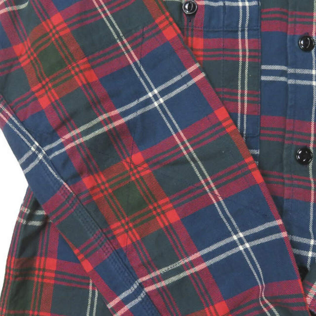 Engineered Garments(エンジニアードガーメンツ)のEngineered Garments エンジニアードガーメンツ アメリカ製 WORK SHIRT - TWILL PLAID ツイルチェックワークシャツ XS ネイビー/レッド/グリーン等 長袖 フランネル トップス【中古】【Engineered Garments】 メンズのトップス(シャツ)の商品写真